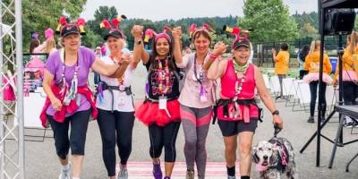 Walkers cross the pretty-in-pink finish line in Seattle