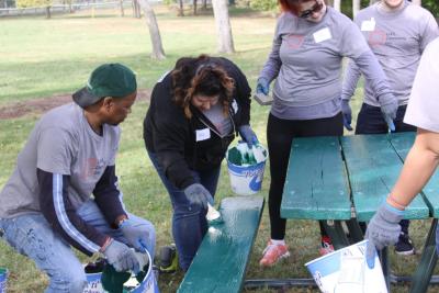 Approximately 150 employees in our Piscataway, NJ headquarters spent the day at Buccleuch Park, New Brunswick, NJ painting benches, landscaping, creating gardening kits, raking leaves and putting down mulch - beautifying our local park for the benefit of our community.