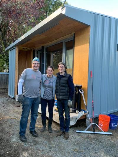 As part of Community Day Erin McCusker, who lives in the Seattle area, connected with one of our CSR partners, the Seattle BLOCK Project. The BLOCK Project invites community into the task of ending homelessness by placing a BLOCK Home in the backyard of one single-family lot on every residentially zoned block within the City of Seattle.