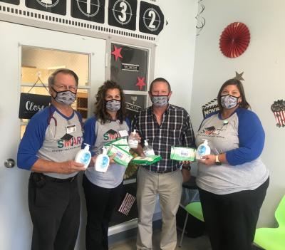 In Pickens County, Alabama, Aramark partnered with SMART Health Clinics to deliver student health supplies including alcohol wipes, hand sanitizer, disposable masks and hand soap to about 1,700 students returning to the classroom.