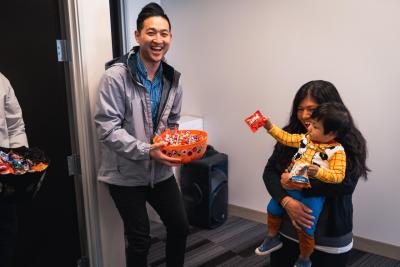 AEG welcomes more than 300 children from local non-profit organizations to its downtown Los Angeles offices, including L.A. LIVE and STAPLES Center, for trick-or-treating on Thursday, October 31, 2019.
