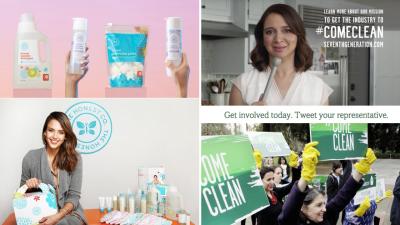 The Honest Company asks consumers to buy their products because every purchase helps fund research, education, and access to products that create healthy, safe environments for children during their most formative years. Seventh Generation asks people to help them fight for federal legislation that requires ingredient disclosure on cleaning product labels.