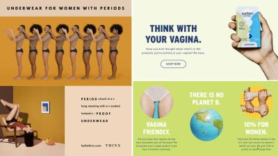 Thinx, a unique “period proof” underwear company advertises with provocative, empowering imagery that shows off a beautiful product and the wide array of people with periods that can use it. the brand’s commitments to female empowerment through education and employment happen more behind the scenes. Compare that to Sustain Natural Condoms whose marketing leads with the unique environmental and health benefits of the product.