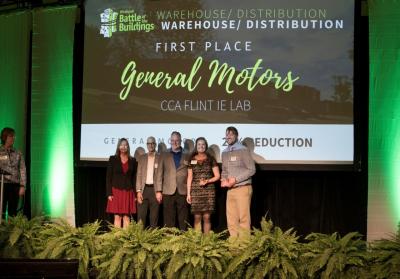 GM team accepts awards for ‘Biggest Loser’ recognition in the Michigan Battle of the Buildings
