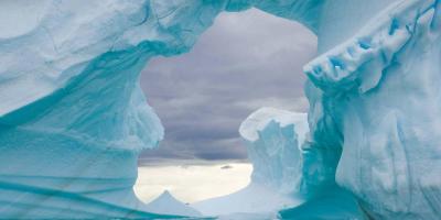 The majority of the global fresh water supply is frozen in glaciers and ice caps