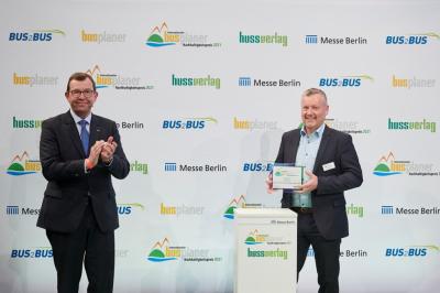 Jochen Grau, Marketing Manager of IVECO BUS at Iveco Magirus AG received the award