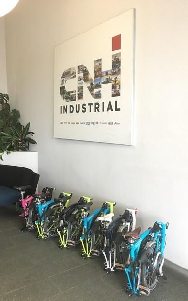 A range of foldable bikes were made available to colleagues during the cycle to work commute