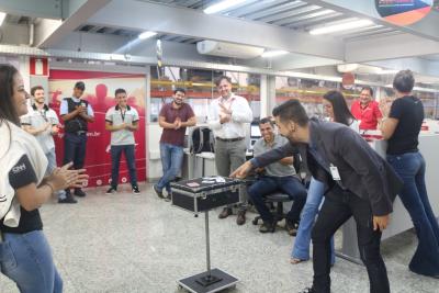 A touch of magic was used to inspire employees into using their sustainable cups and ditching single use examples