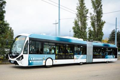 The IVECO BUS Crealis In-Motion-Charging Trolley bus is helping electrify the French city of Limoges and deliver zero emission mass transit