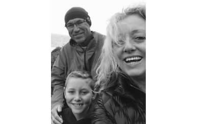 Charlotte Jensen with her family.