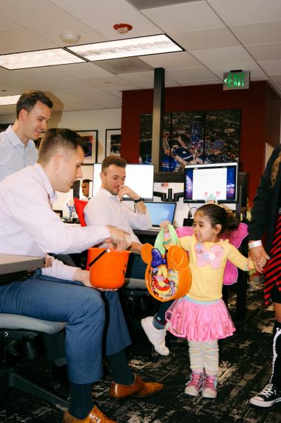 AEG welcomes more than 300 children from local non-profit organizations to its downtown Los Angeles offices, including L.A. LIVE and STAPLES Center, for trick-or-treating on Thursday, October 31, 2019.