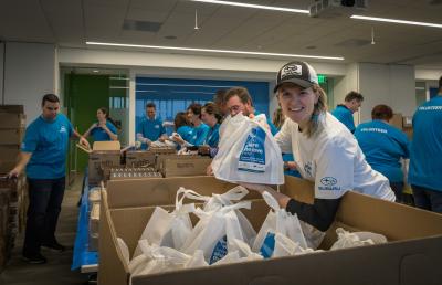 Subaru of America, Inc. kicks off 2018 Share the Love by hosting HQ event to help combat childhood hunger with Food Bank of South Jersey.