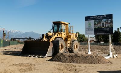 The site of the Mary’s Village transitional housing for homeless men.