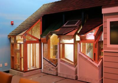 Eight pullout modules showing energy-efficient roof and attic construction are on display at SCE’s Energy Education Center. Photo: Randall Creasey