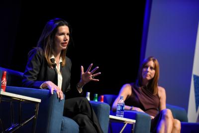 UNLV’s athletic director Desiree Reed-Francois speaks on a panel during the 11th annual Women’s Leadership Conference at the MGM Grand Conference Center Monday, Aug. 7, 2017.