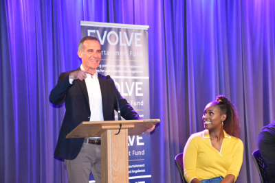 AEG teams up with Mayor Eric Garcetti in Los Angeles to host the Evolve Entertainment Fund (EEF) 2019 Summer Kickoff – including an intimate panel with Issa Rae and her team from Issa Rae Productions at L.A. LIVE on June 15, 2019.