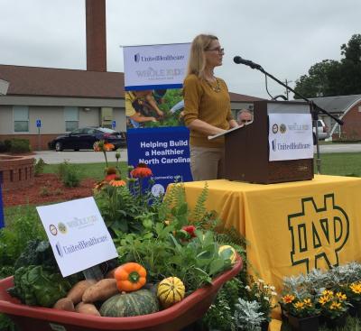 First Lady of North Carolina Kristin Cooper shared her personal commitment to making sure that kids are well nourished.