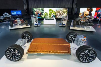 General Motors reveals its all-new modular platform and battery system, Ultium, Wednesday, March 4, 2020 at the Design Dome on the GM Tech Center campus in Warren, Michigan. (S. Fecht)