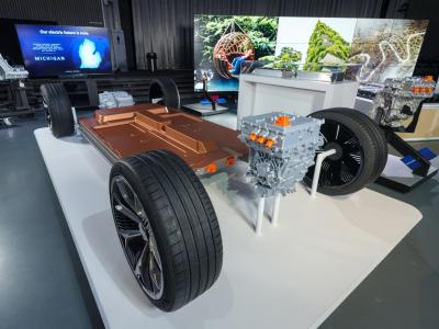 General Motors reveals its all-new modular platform and battery system, Ultium, Wednesday, March 4, 2020 at the Design Dome on the GM Tech Center campus in Warren, Michigan. (S. Fecht)