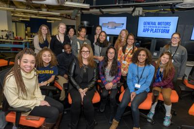 On January 10, 2017 girls from local middle and high school had the opportunity to speak to General Motors executives and engineers as part of the GM/Girls Who Code partnership. Through the GM/GWC partnership, girls from underserved communities will gain increased access to computer science education, mentorship and projects that demonstrate the real-world impact of computing that significantly increases young girls’ interest in pursuing technology and engineering degrees.
