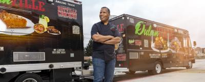 Greg Dulan, owner of Dulan’s Soul Food Restaurant, is one of the many entrepreneurs in California who have received support from Wells Fargo’s Open for Business Fund. Photo: Jim Krantz