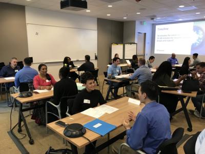 Symantec employees volunteer, giving mock interviews to Symantec C3 students during Global Service Week