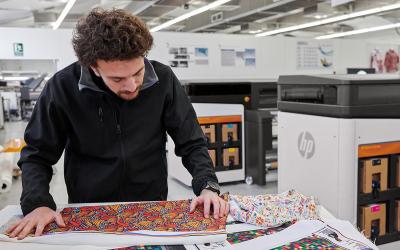HP's new Stitch S Series printers aid in the production of designs that require multiple colors, repeating patterns or photographic images.