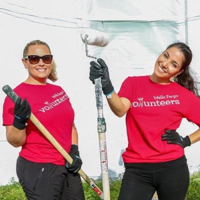 In addition to providing grants, Wells Fargo team members volunteer with Habitat to revitalize neighborhoods and create affordable and sustainable housing.