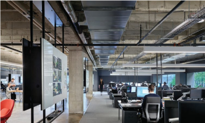 BNIM's new headquarters in Crown Center (right) features open floor plans for a higher density of employees and more natural light through the building.