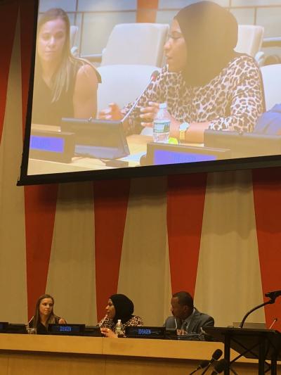 Oksana Masters, Paralympian; Ibtihaj Muhammad, Olympian with Chris Reynolds, General Counsel and Executive Vice President, Toyota Motor North America