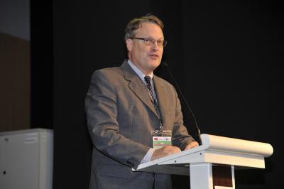 Prof Mark Thompson, Professor of Politics and the Head at the City University of Hong Kong's Department of Asian and International Studies, thanks the panellists, supporters and participants at the end of the sustainability lecture.