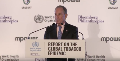 Watch: <a href=" http://bit.ly/2uR1SCs"target="_blank"> Mike Bloomberg delivers remarks at the launch of the WHO Report on the Global Tobacco Epidemic </a>