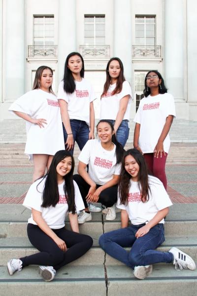 Nadya Okamoto (second from left), Founder of PERIOD.org, first launched the NGO when she was 16 years old. To date, PERIOD has addressed over 800,000 periods through product distribution and registered over 600 campus chapters in all 50 US states and in over 30 countries.