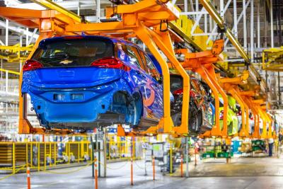 Chevrolet Bolt EV and Chevrolet Sonic vehicles are assembled at the GM Orion plant in Orion Township, MI. (Jeffrey Sauger for Chevrolet)