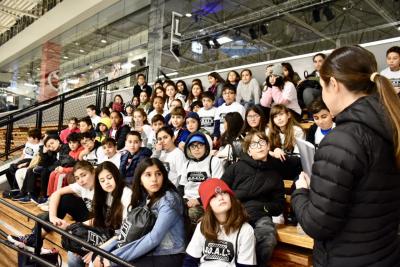 AEG’s LA Kings in conjunction with Future Goals STEAM and Blue Shield of California teach more than 60 elementary school students about the science of hockey through the LA Kings G.O.A.L.S. Program at Toyota Sports Center on February 19, 2019.