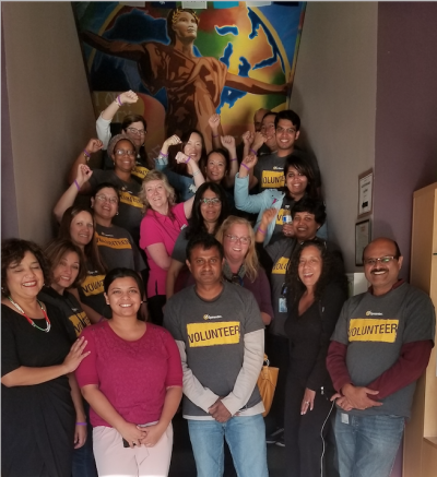 Gender equity is a joint responsibility. Here Symantec employees lend their time to support organizations empowering survivors of domestic violence and human trafficking.