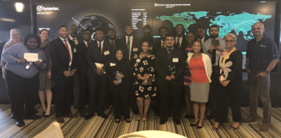 Interns with Symantec nonprofit partner YearUp are matched with professional mentors as part of the organization’s program to empower professionals from diverse backgrounds and close the “opportunity divide”.