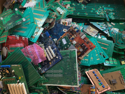 Waste that will be destroyed to protect intellectual property. All precious metals will be removed and sold to refiners.