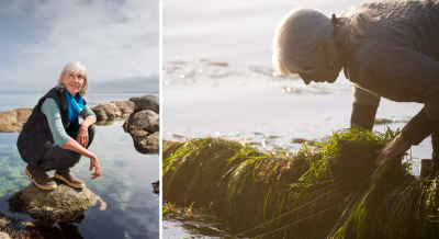 © COREY ARNOLD (L) / MONTEREY BAY AQUARIUM (R) Monterey Bay Aquarium co-founder and executive director Julie Packard.