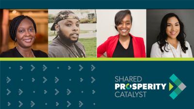 Four entrepreneurs—Celena Green, Dr. Kortney Ziegler, LaToria Pierce, and Santana Perez—have been selected to join Ventures for Shared Prosperity to design and launch new technologies that alleviate the hidden costs of living in poverty in the U.S.