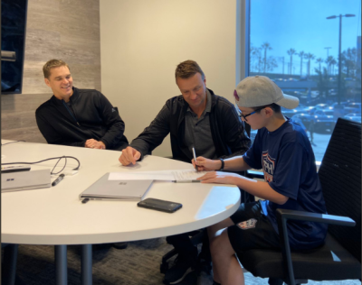 AEG’s LA Kings team up with Make-A-Wish Foundation to fulfill the wish of 12-year-old Jacob Brown, who is currently battling Leukemia, to sign a two-day contract to officially be on the LA Kings on November 22, 2019.