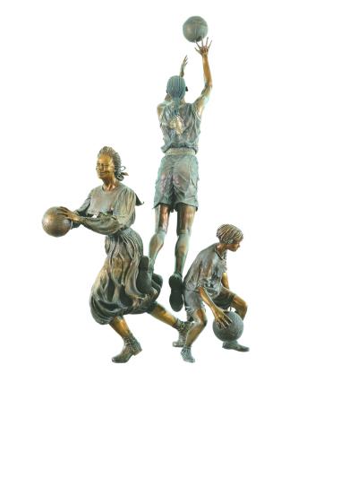 Referred to as the “Eastman Statue,” the sculpture depicts a player from the past, present, and a young player representing the future of the game, highlighting the Hall of Fame’s commitment to honoring the past, celebrating the present, and promoting the future of women’s basketball.