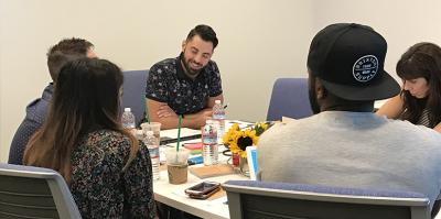 Brainstorming sessions between Viacom volunteers and community partners at the Viacom Hollywood office.