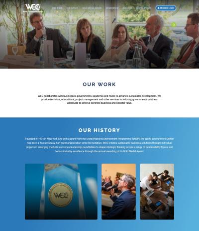 WEC Website page preview