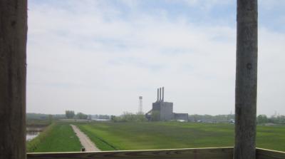 Seen in the distance, the Whiting Plant was retired in April 2016.