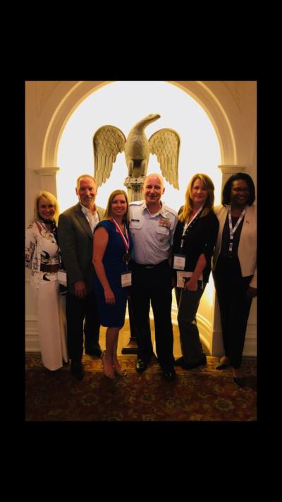 Right to left: Rhonda Morris, Michele Gorun, Lonnie Evans, Melissa Evans, David Payne and Angela Barrow.