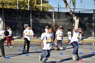 AEG’s LA Galaxy Foundation teams up with Shoes That Fit to provide brand new adidas shoes to 100 students at Catskill Elementary School in Carson, Calif on Friday, November 1, 2019.