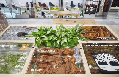 Timberland’s new purpose-led store environment recognized for design excellence. Pictured here: Timberland store, King of Prussia, Pennsylvania, USA