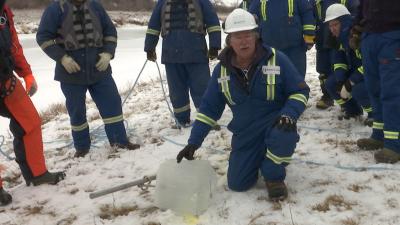 Emergency management specialist Gary Trask directs team members during a recent emergency exercise in Saskatchewan.