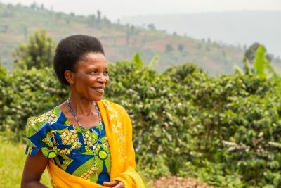 Basingwa Maria started farming in 1974. Coffee was her family's sole source of income, and she had to make it profitable. She joined a cooperative in 2000, and with the increased income she has received from her Fair Trade coffee over the years, she has been able to bring running water to her home and invest in solar panels on her roof.